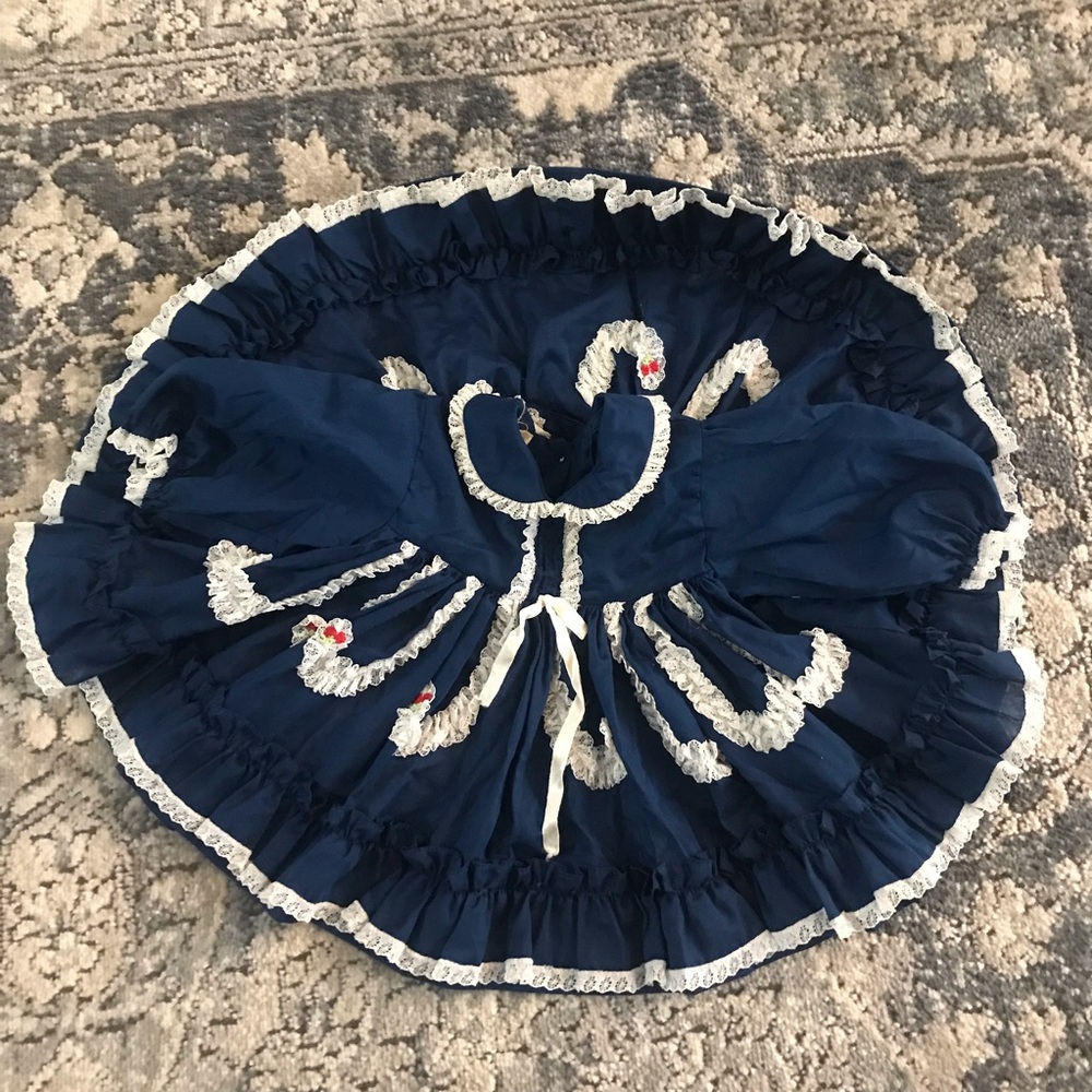 MARY LOUISE Vintage Girls 9 Months Ruffles and Lace Pageant Dress